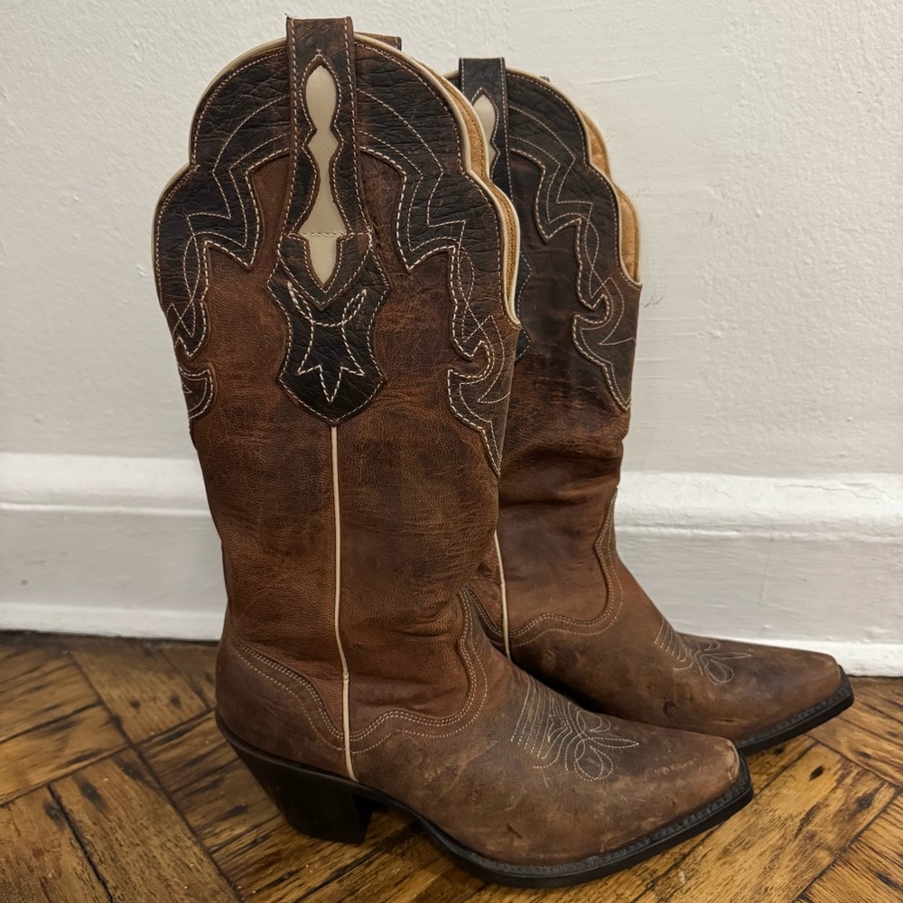J. B. Dillon authentic goat skin women’s cowboy boots size 7.5